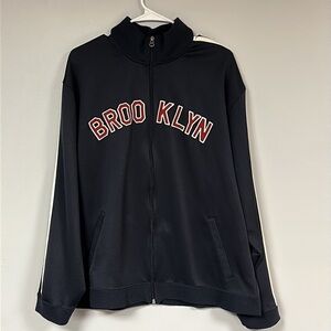 Old Navy  BROOKLYN Embroidered Zip Front Jacket, Navy, XL